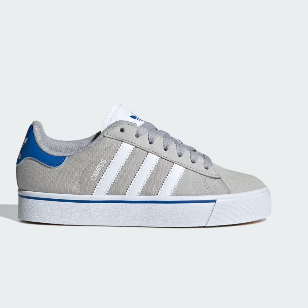 Adidas Originals Campus Vulc Kids Youth Casual Shoes Gray IH8039 New Size 4.5